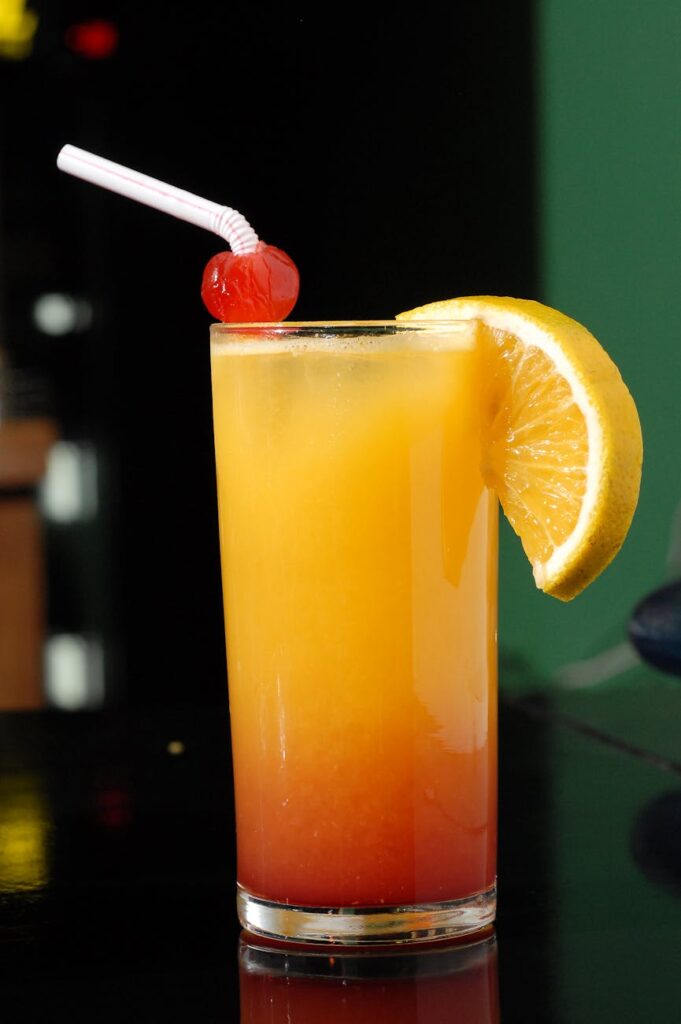 Orange Juice in Clear Drinking Glass